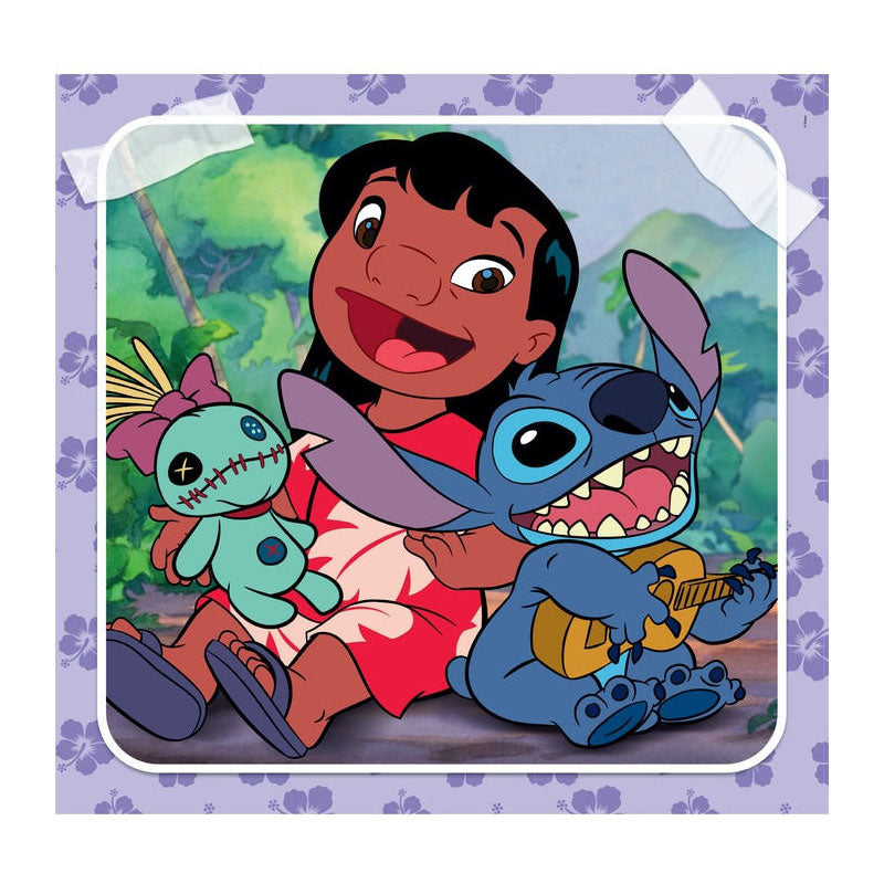 Afbeelding laden in galerijviewer, Clementoni legpuzzel super color vierkant disney stitch, 3x48st.