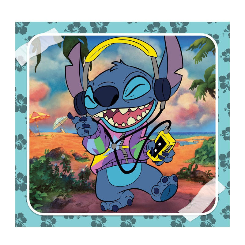 Afbeelding laden in galerijviewer, Clementoni legpuzzel super color vierkant disney stitch, 3x48st.