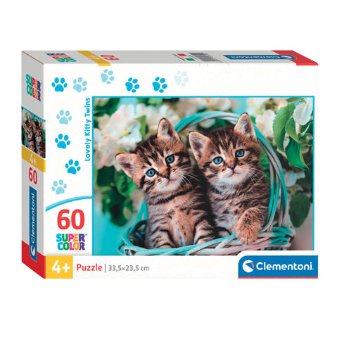 Load image into Gallery viewer, Clementoni legpuzzel super color lovely kitty twins, 60st.