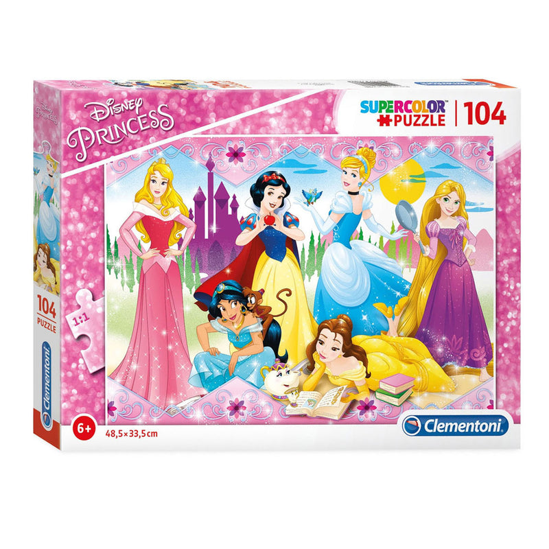 Load image into Gallery viewer, Clementoni legpuzzel super color disney prinses, 104st.