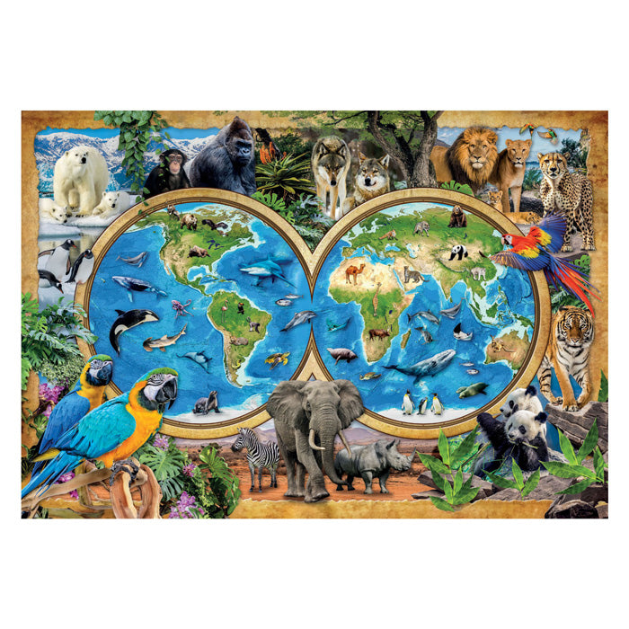 Afbeelding laden in galerijviewer, Clementoni legpuzzel super color the wonderful animal world, 300st.