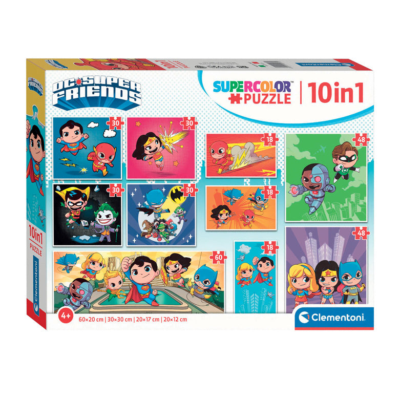 Load image into Gallery viewer, Clementoni legpuzzel super color 10in1 dc comics