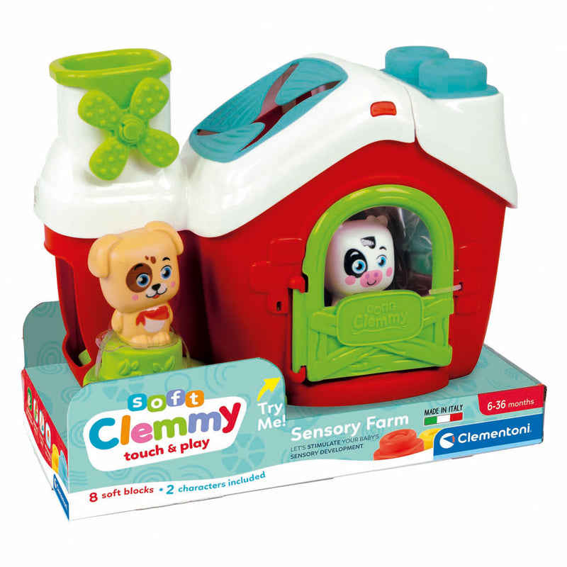 Laden Sie das Bild in Galerie -Viewer, Clementoni baby - clemmy sensory boerderij met soft blokken, 11dlg.