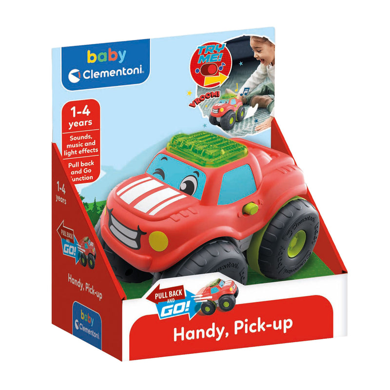 Afbeelding laden in galerijviewer, Clementoni baby pull back pick-up auto met geluid