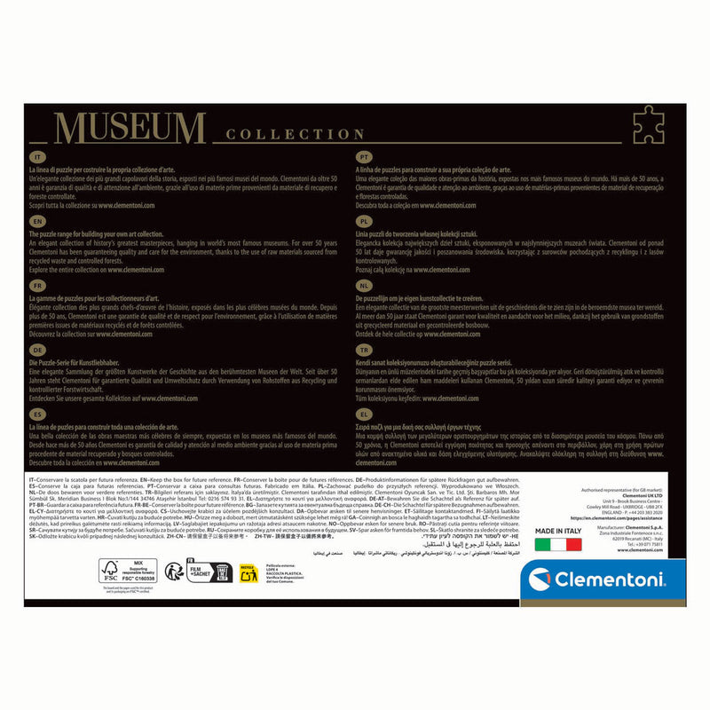 Load image into Gallery viewer, Clementoni legpuzzel kunstwerken madonna in de grot, 1000st.