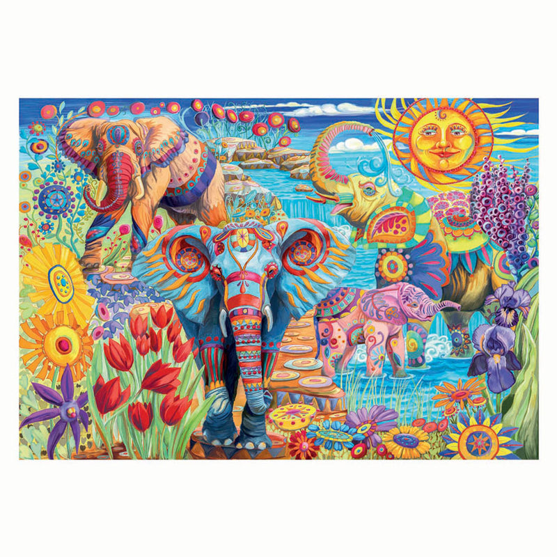 Afbeelding laden in galerijviewer, Clementoni legpuzzel kunstwerken olifanten carnaval, 500st.