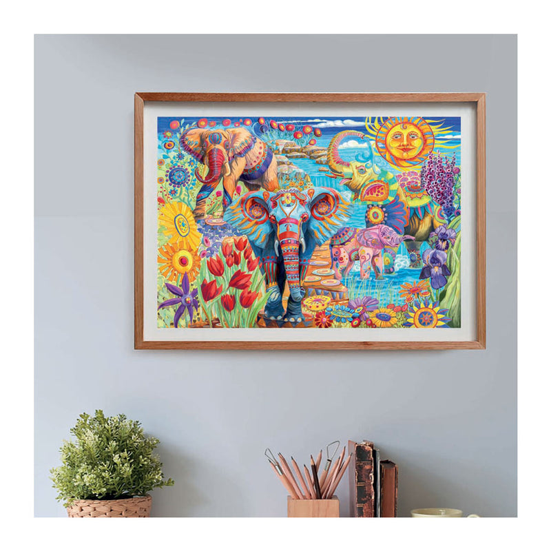 Afbeelding laden in galerijviewer, Clementoni legpuzzel kunstwerken olifanten carnaval, 500st.