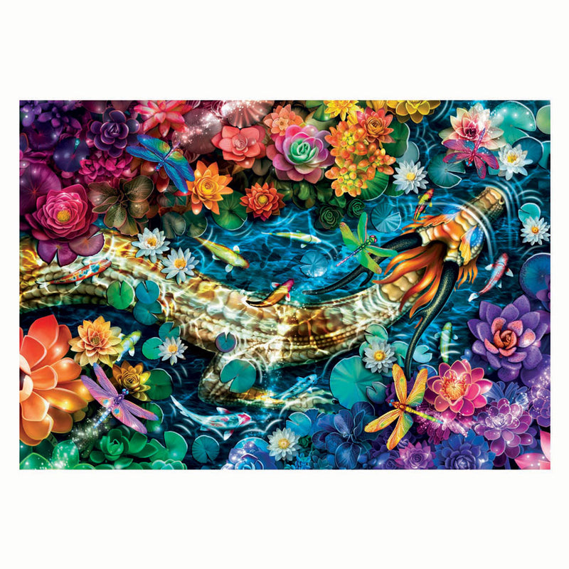 Afbeelding laden in galerijviewer, Clementoni legpuzzel kunstwerken koi rivier, 1000st.