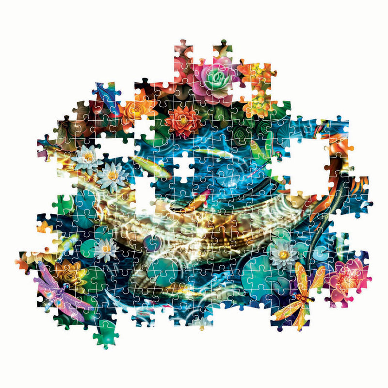 Afbeelding laden in galerijviewer, Clementoni legpuzzel kunstwerken koi rivier, 1000st.
