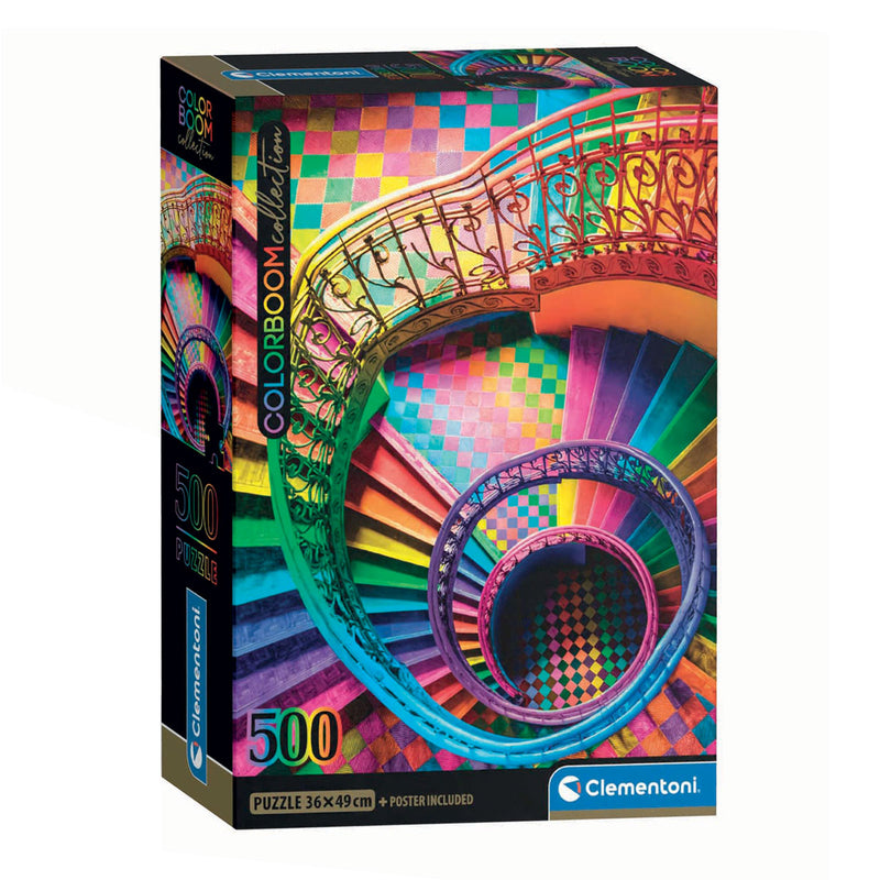 Load image into Gallery viewer, Clementoni legpuzzel compact colorboom trap, 500st.