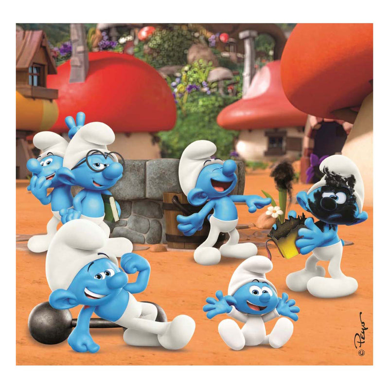 Load image into Gallery viewer, Clementoni legpuzzel square smurfs, 3x48st.