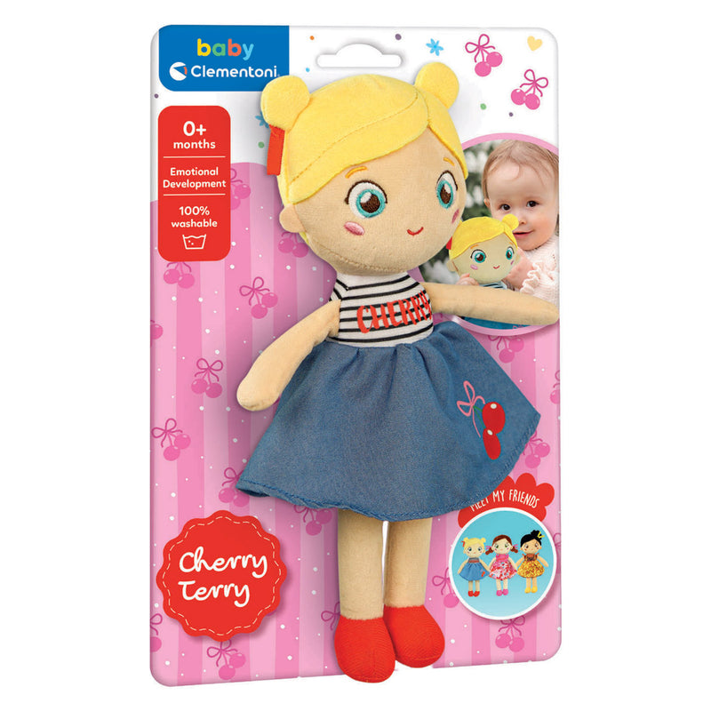 Afbeelding laden in galerijviewer, Clementoni baby zachte pluche pop cherry terry
