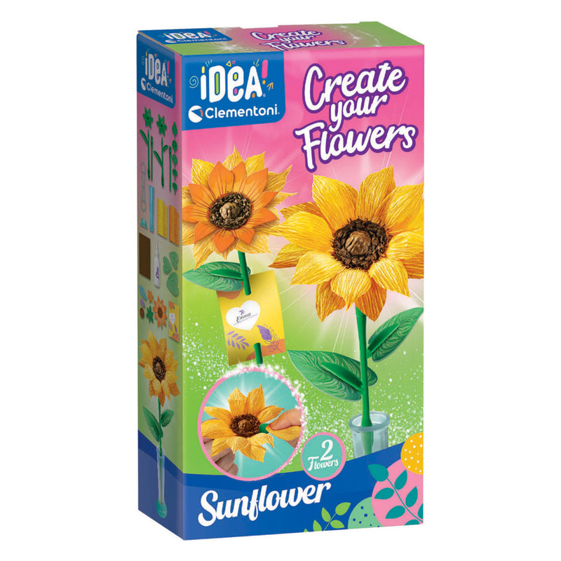 Afbeelding laden in galerijviewer, Clementoni idea maak je eigen bloemen - zonnebloem