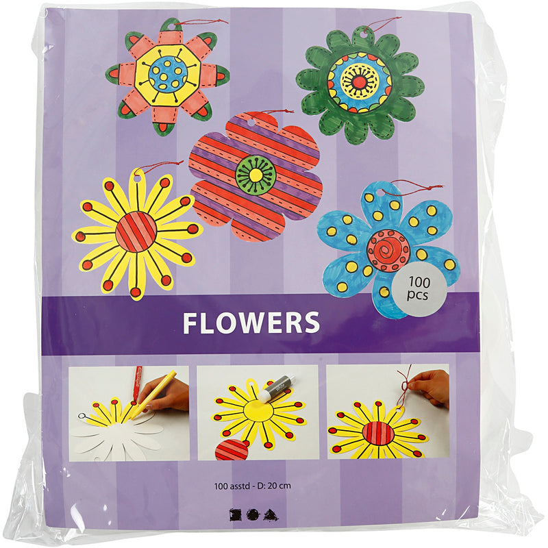 Load image into Gallery viewer, Https: www.cchobby.nl bloemen-d-20-cm-400-gr-wit-5x20-stuk-1-doos