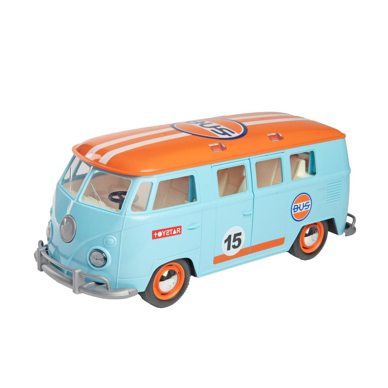 Cargue la imagen en el visor de la galería, Toi-toys vehicool retro bus 27cm -frictie,licht en geluid