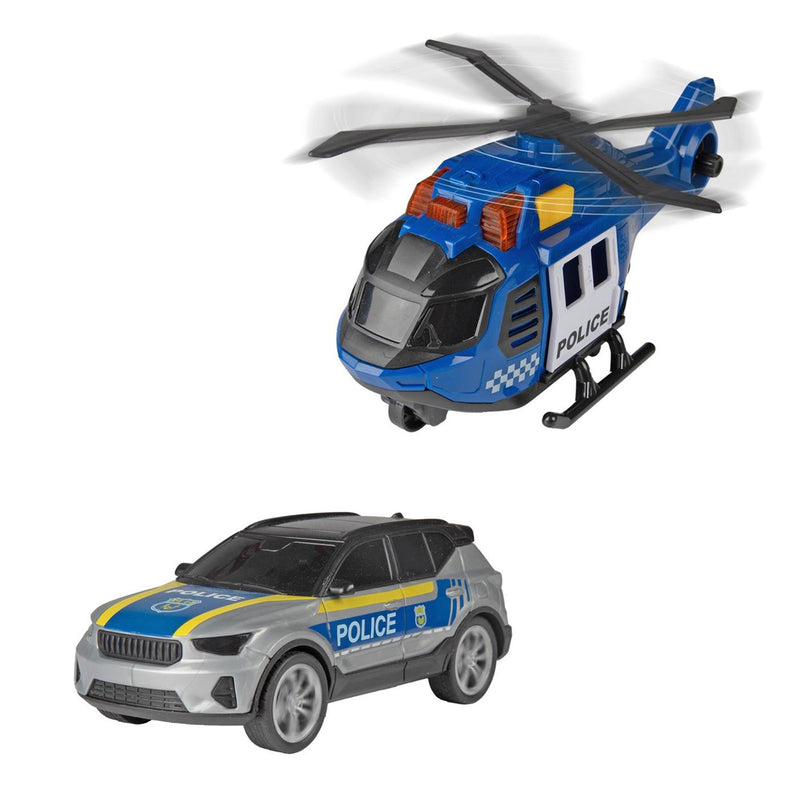 Chargez l'image dans la visionneuse de la galerie, Toi-toys vehicool hulpdienst helikopter 20cm en auto 12cm met licht en geluid