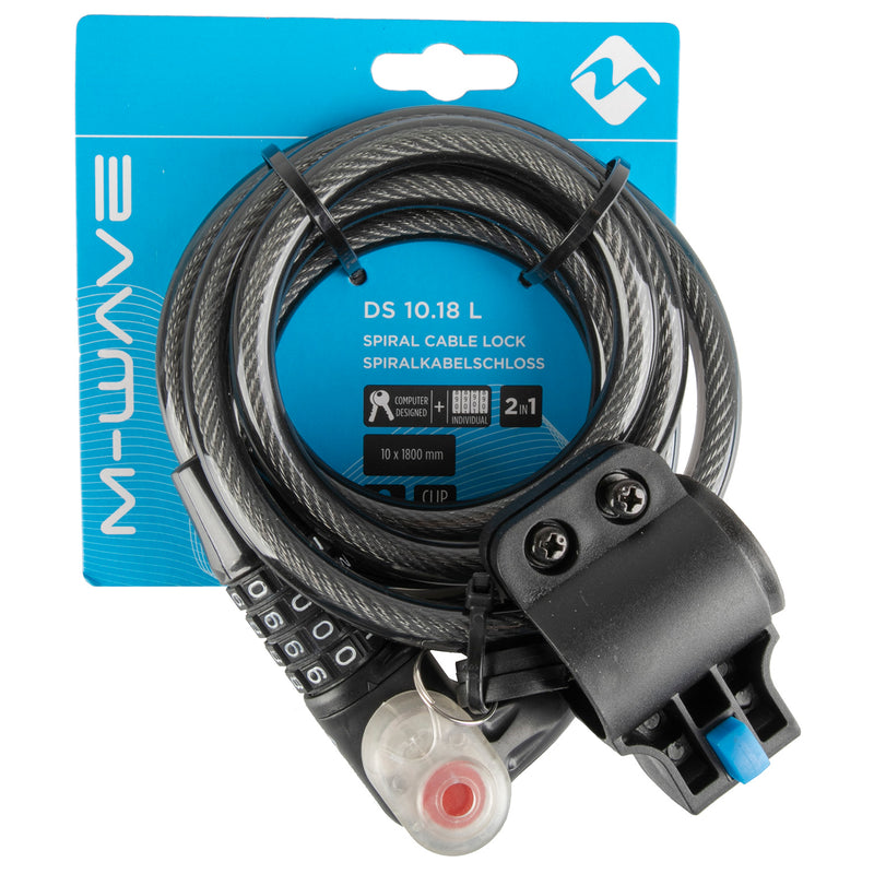 Afbeelding laden in galerijviewer, M-wave ds 10.18 l spiral cable lock
