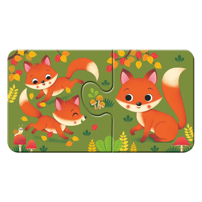 Afbeelding laden in galerijviewer, Ravensburger dieren en hun kleintjes - my first puzzles - 9x2 stukjes - kinderpuzzel