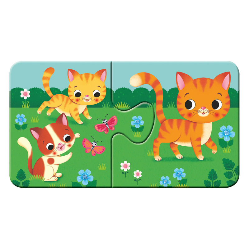 Afbeelding laden in galerijviewer, Ravensburger dieren en hun kleintjes - my first puzzles - 9x2 stukjes - kinderpuzzel