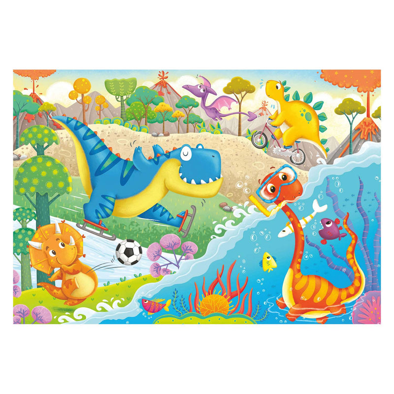 ギャラリービューアに画像をロードする, Ravensburger puzzel lievelingsdino's - twee puzzels - 12 stukjes - kinderpuzzel