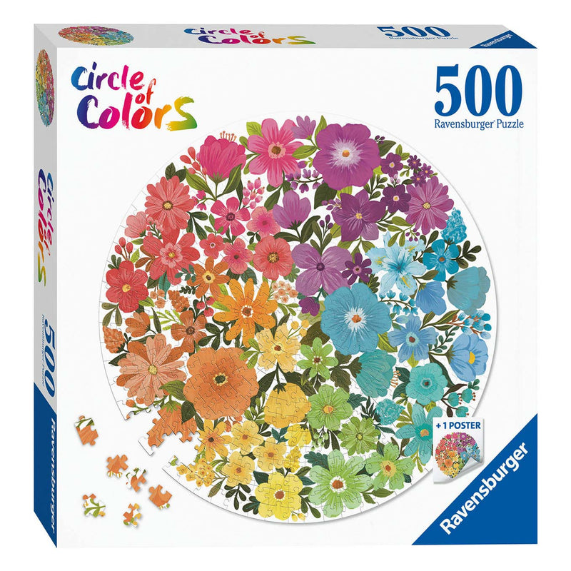 Load image into Gallery viewer, Ravensburger circle of colors puzzels - flowers, 500st.