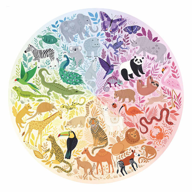 Afbeelding laden in galerijviewer, Ravensburger round puzzle circle of colors animals - legpuzzel - 500 stukjes