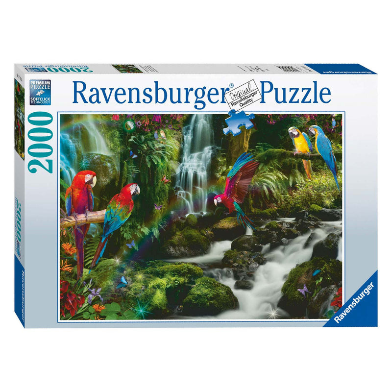 Load image into Gallery viewer, Ravensburger bonte papegaaien in de jungle legpuzzel, 2000st.