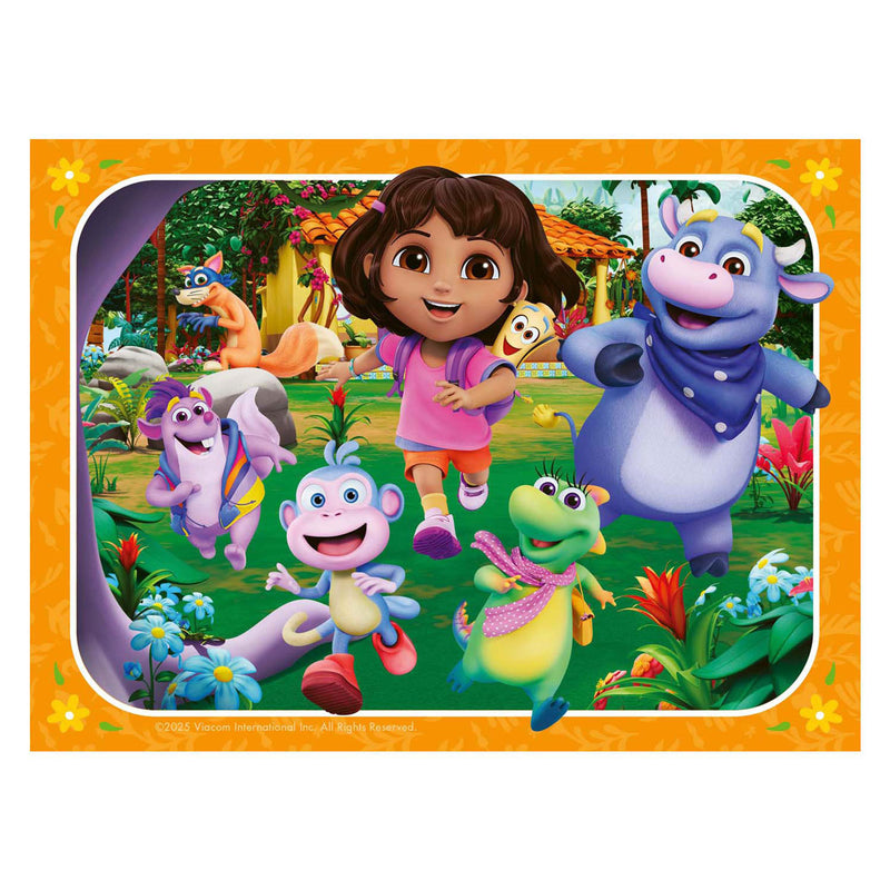 Load image into Gallery viewer, Ravensburger legpuzzel dora the explorer kom bij het avontuur! - 4 puzzels