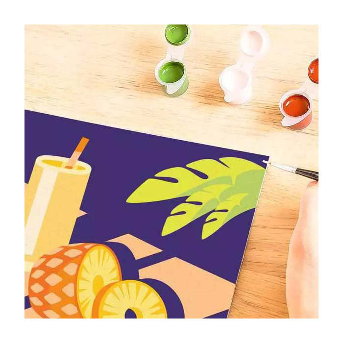 Afbeelding laden in galerijviewer, Ravensburger schilderen op nummer set - creatief schilderpakket ananas.