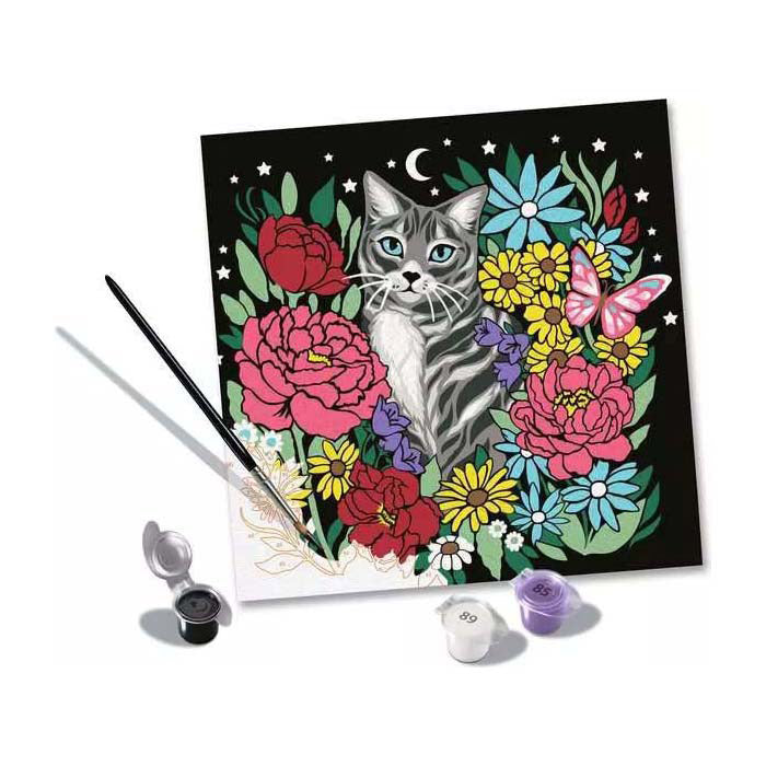ギャラリービューアに画像をロードする, Ravensburger schilderen op nummer set pixie cold kat creatief pakket.
