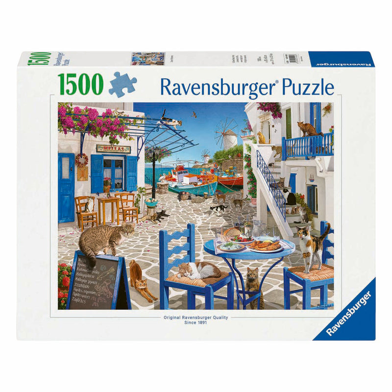 Load image into Gallery viewer, Ravensburger legpuzzel katten van mykonos - 1500st.