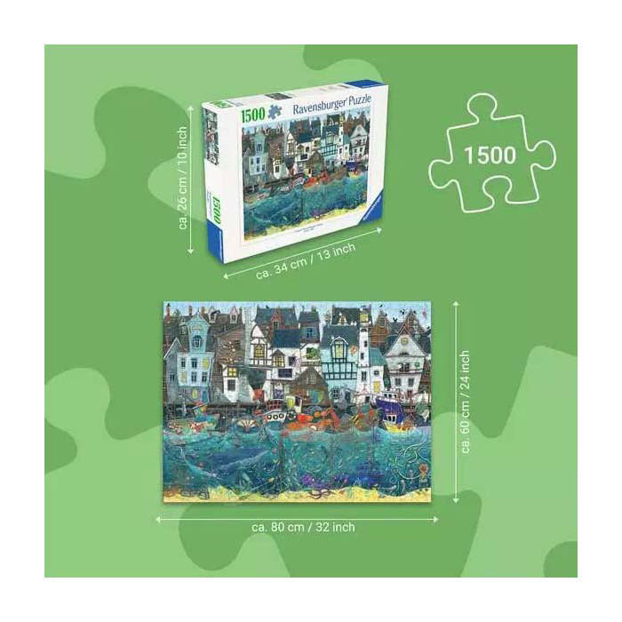 Load image into Gallery viewer, Ravensburger legpuzzel haven van wonderen - een bruisende fantasiehaven - 1500st.