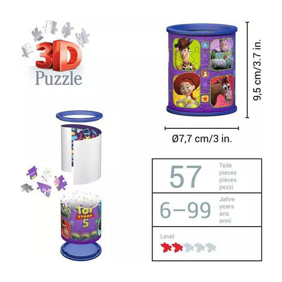Afbeelding laden in galerijviewer, Ravensburger 3d puzzel - pennenbak toy story 5