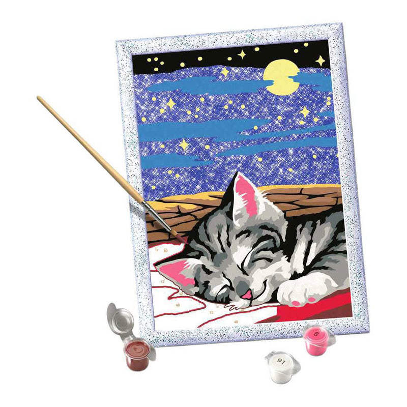 Afbeelding laden in galerijviewer, Ravensburger – creart: dreaming cats – schilderen op nummer