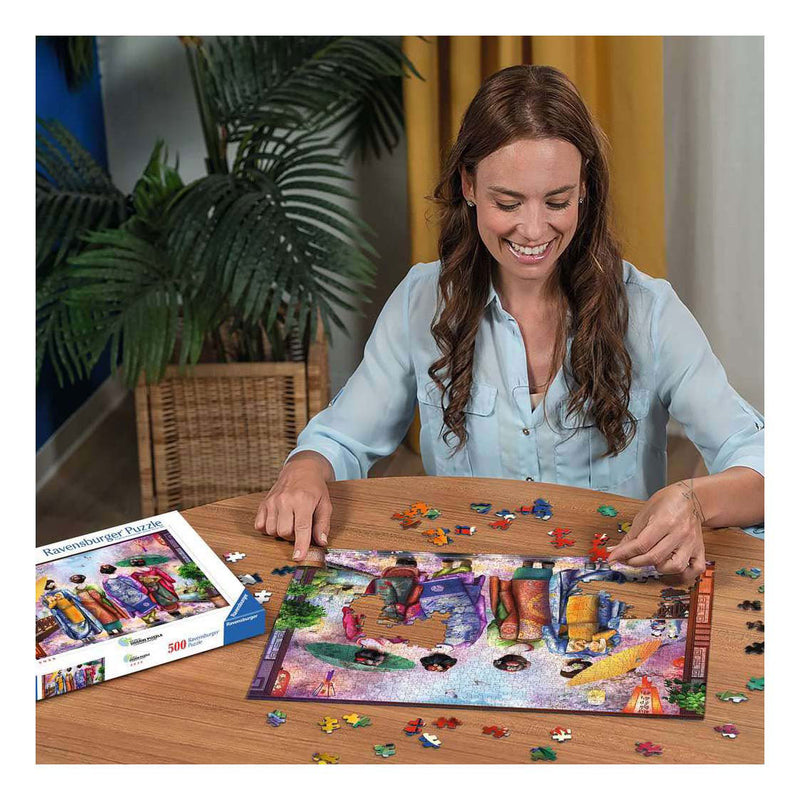 Afbeelding laden in galerijviewer, Ravensburger – kersenbloesemwandeling – legpuzzel – 500 stukjes
