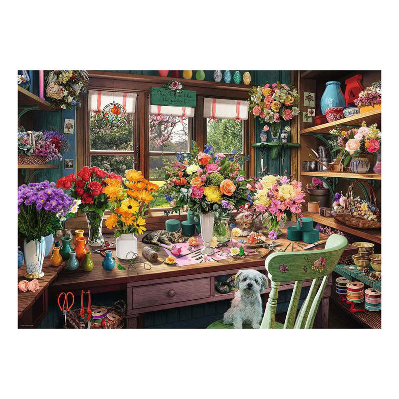 ギャラリービューアに画像をロードする, Ravensburger – my haven no.13: flower arranger – legpuzzel – 1000 stukjes