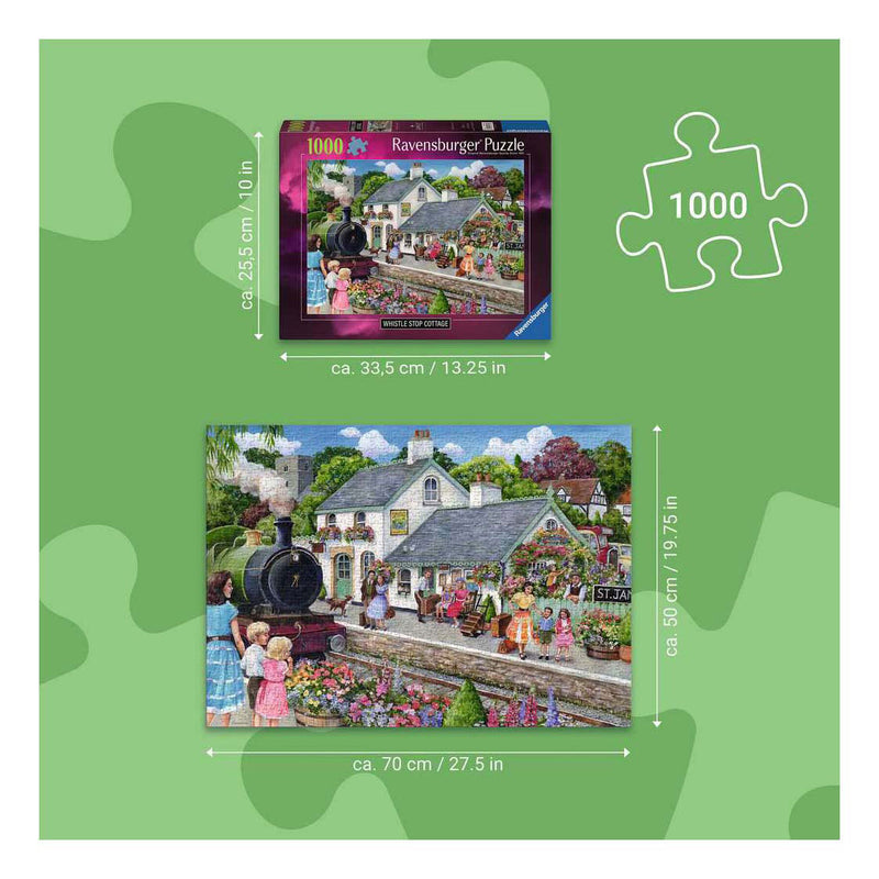ギャラリービューアに画像をロードする, Ravensburger – whistle stop cottage – legpuzzel – 1000 stukjes