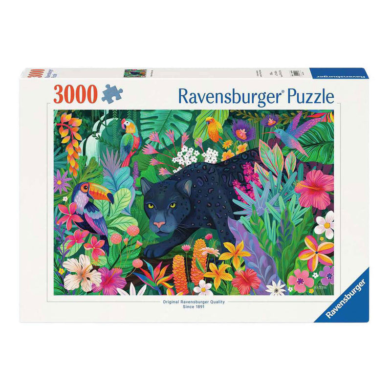 Load image into Gallery viewer, Ravensburger legpuzzel panther in flowery jungle - 3000st.