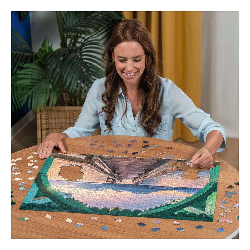 ギャラリービューアに画像をロードする, Ravensburger – legpuzzel – footbridge at lac d'annecy - 1000 stukjes – 70 x 50 cm