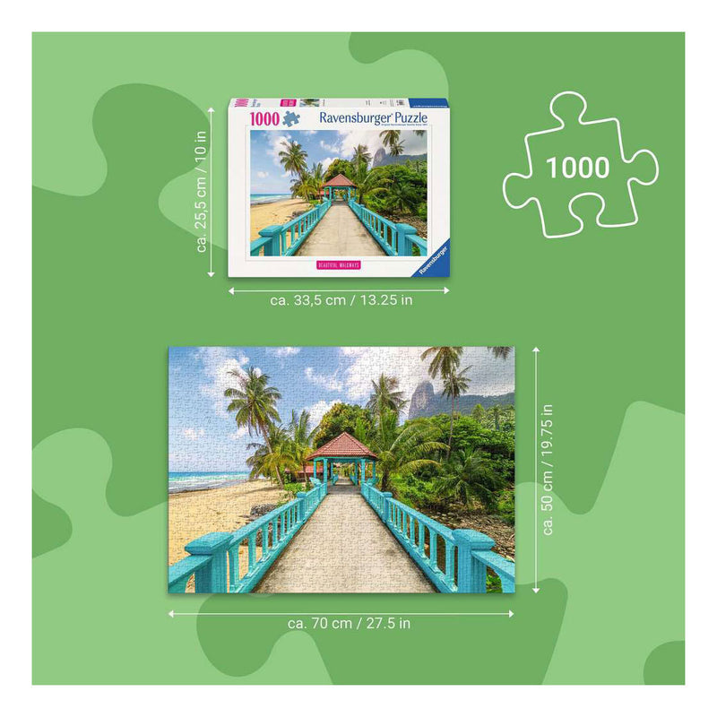 Afbeelding laden in galerijviewer, Ravensburger – kleurrijke brug in maleisië – legpuzzel – 1000 stukjes
