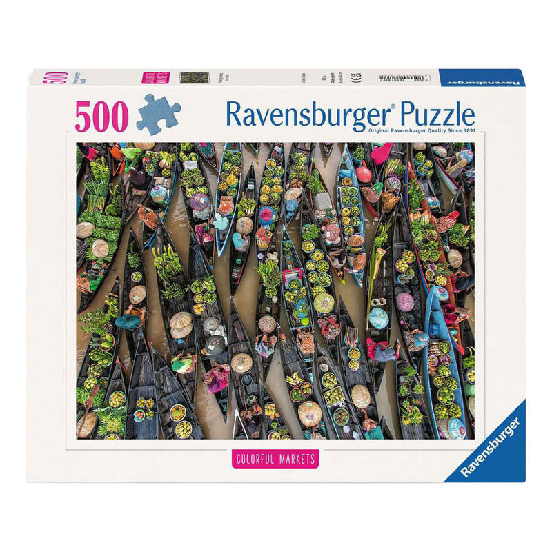 Load image into Gallery viewer, Ravensburger legpuzzel colorful markets no 1 - 500st.