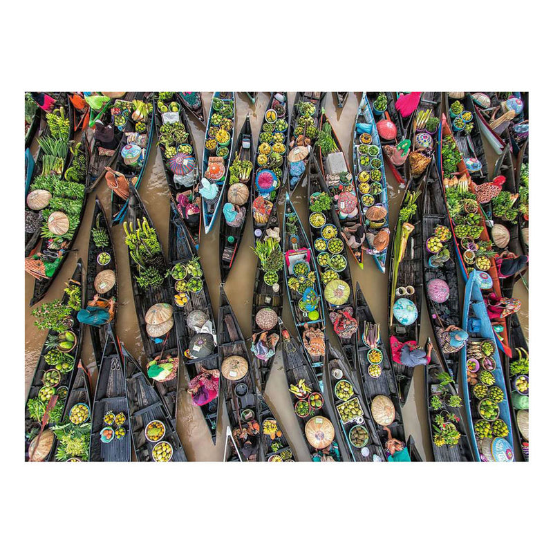 Afbeelding laden in galerijviewer, Ravensburger – drijvende markt, indonesië – legpuzzel – 500 stukjes