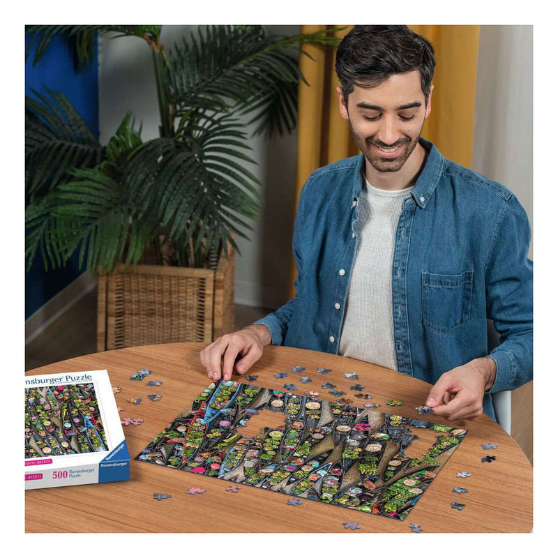 Afbeelding laden in galerijviewer, Ravensburger – drijvende markt, indonesië – legpuzzel – 500 stukjes