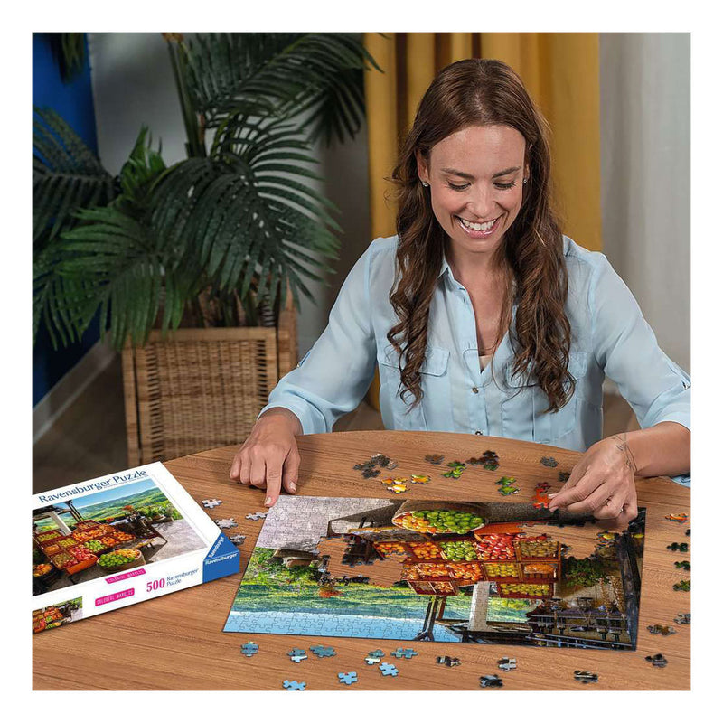 Chargez l'image dans la visionneuse de la galerie, Ravensburger – groente- en fruitmarkt, kroatië – legpuzzel – 500 stukjes