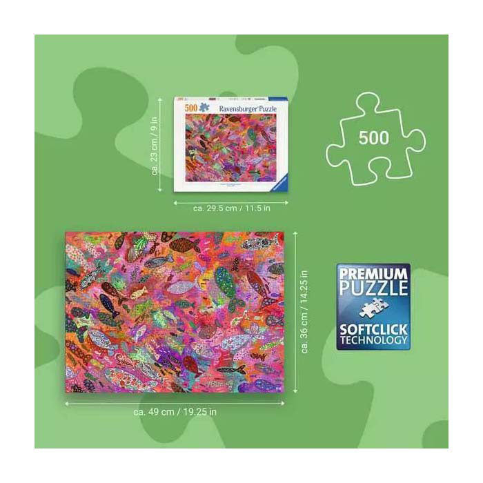 Chargez l'image dans la visionneuse de la galerie, Ravensburger – fish in fuchsia – legpuzzel – 500 stukjes