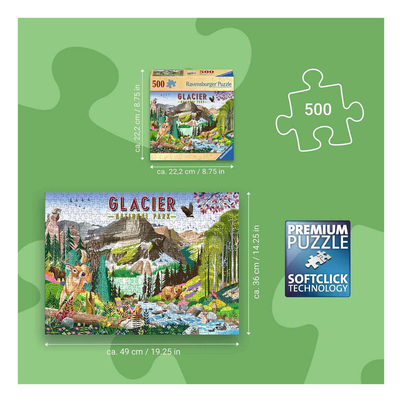 Chargez l'image dans la visionneuse de la galerie, Ravensburger – glacier national park – legpuzzel – 500 stukjes