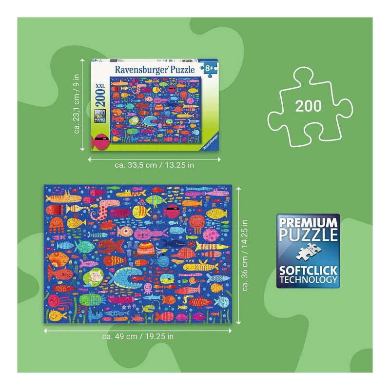 Afbeelding laden in galerijviewer, Ravensburger – funny fish friends – kinderpuzzel – 100 xxl stukjes