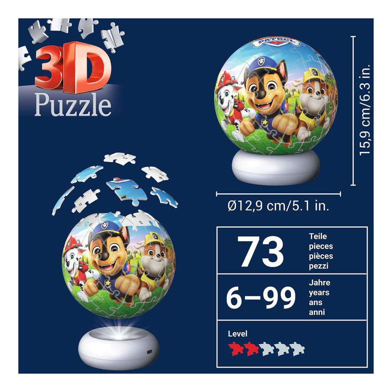 Load image into Gallery viewer, Ravensburger 3d puzzel nachtlamp paw patrol - 73st.
