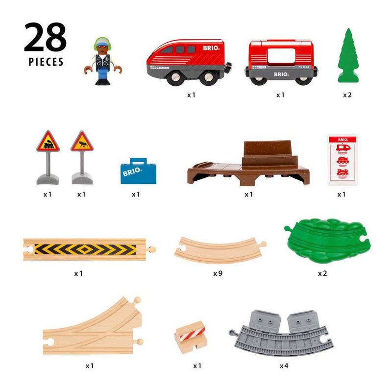Afbeelding laden in galerijviewer, Ravensburger brio pullback trein set - 28dlg.