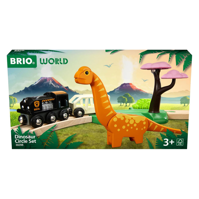 Afbeelding laden in galerijviewer, Brio treinbaan cirkel - dinosaurus - 12-delig